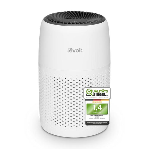 Levoit Luftreiniger Allergiker mit Aromatherapie, HEPA Luftfilter gegen Schimmel, Staub und Tierhaare bis zu 0,3 µm für Schlafzimmer, 7 Watt Energiesparend, 3 Geschwindigkeiten, Weiß, Core Mini